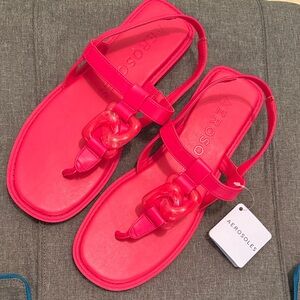 Women’s NWT AEROSOLES Carmine Sandals, Bright Pink, size 9.5